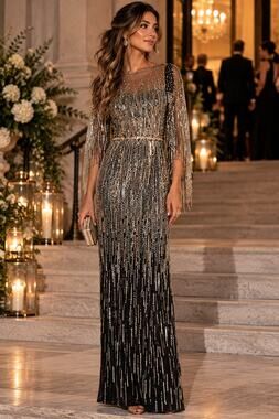 Jenny Packham | Rhapsody Fringed Embellished Tulle Gown